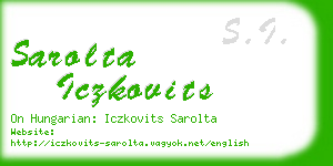 sarolta iczkovits business card
